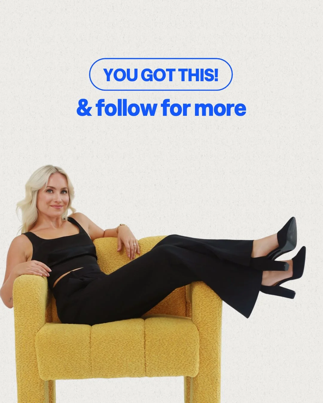 Photo by AdviceWithErin | Career & Life Advice on February 17, 2026. May be an image of one or more people, armchair, sofa, ottoman, magazine, rocking chair and text that says 'YOU GOT YOUGOTTHIS! THIS! & f follow for more'.