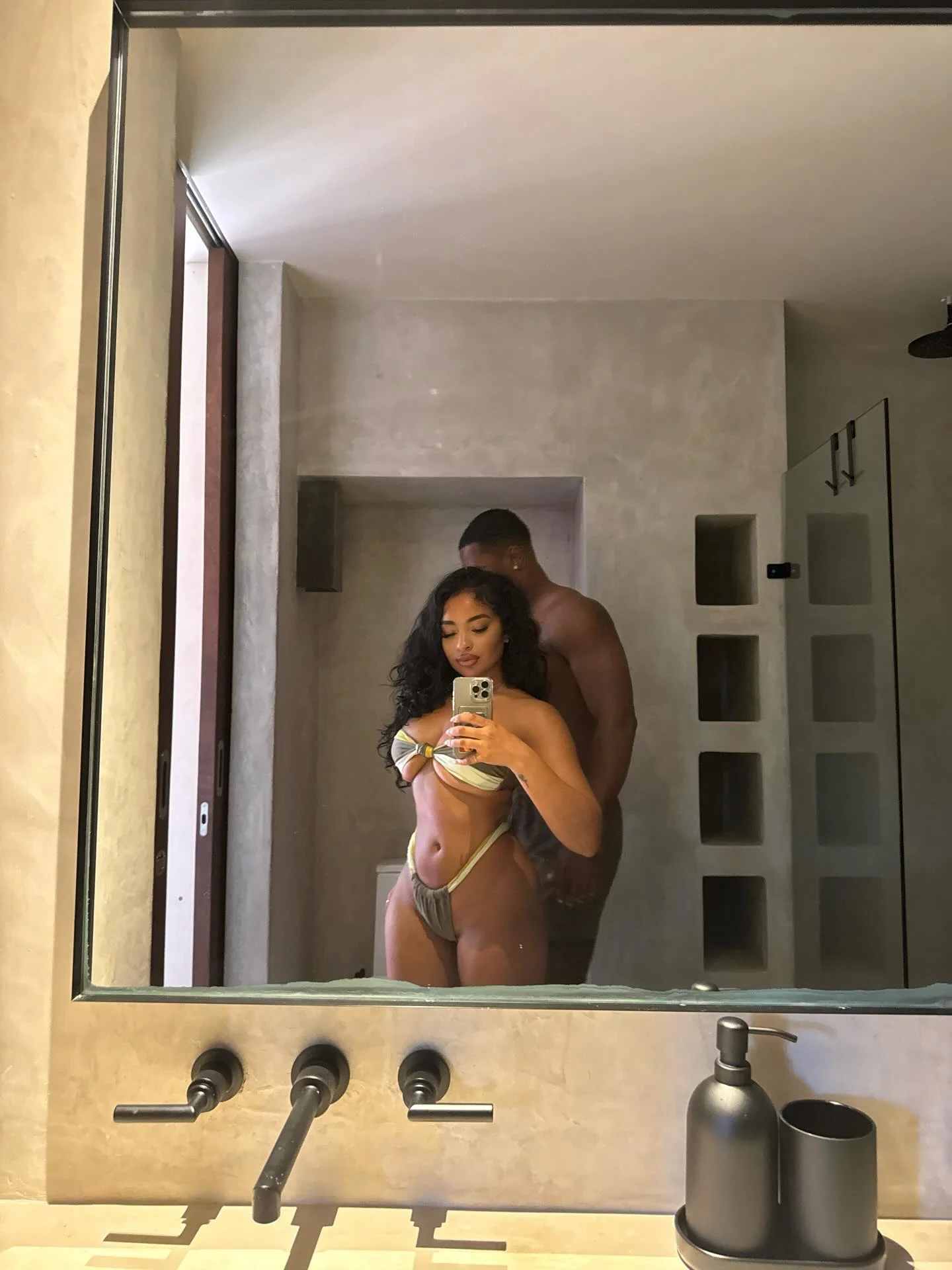 Photo by Alexandra on February 17, 2026. May be an image of one or more people, shower and text.