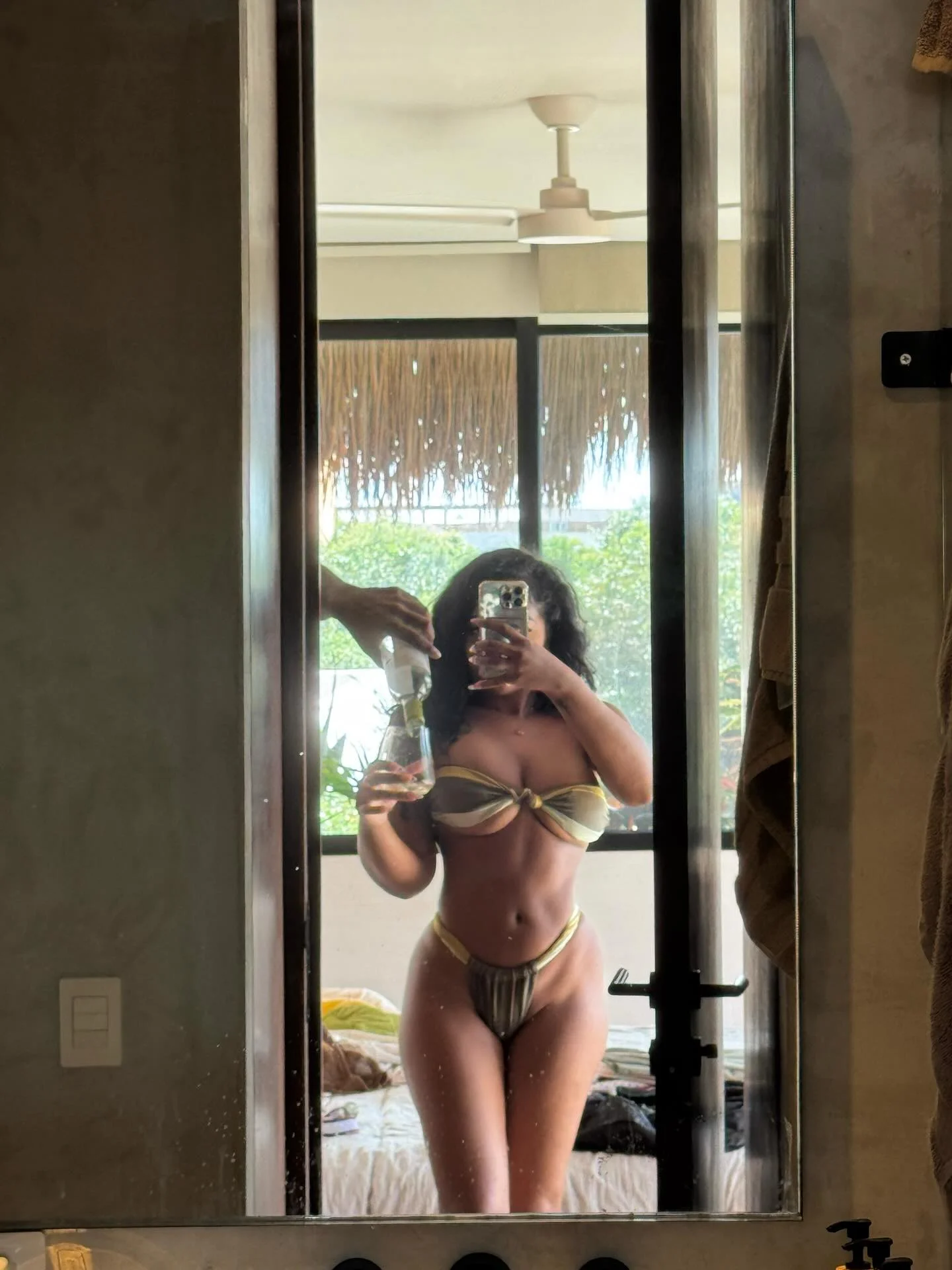 Photo by Alexandra on February 17, 2026. May be an image of mirror, underwear and text.