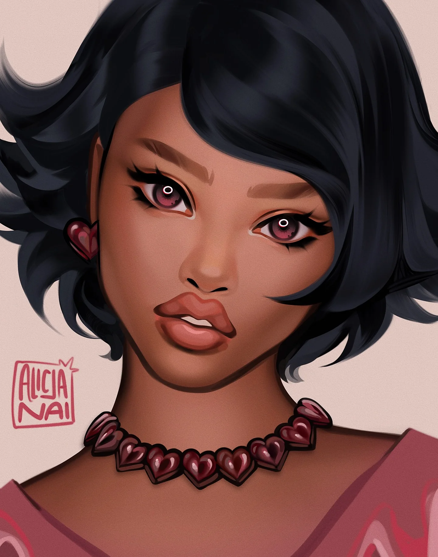 Photo by Alicja Nai on February 18, 2026. May be pop art of one or more people, makeup and text.