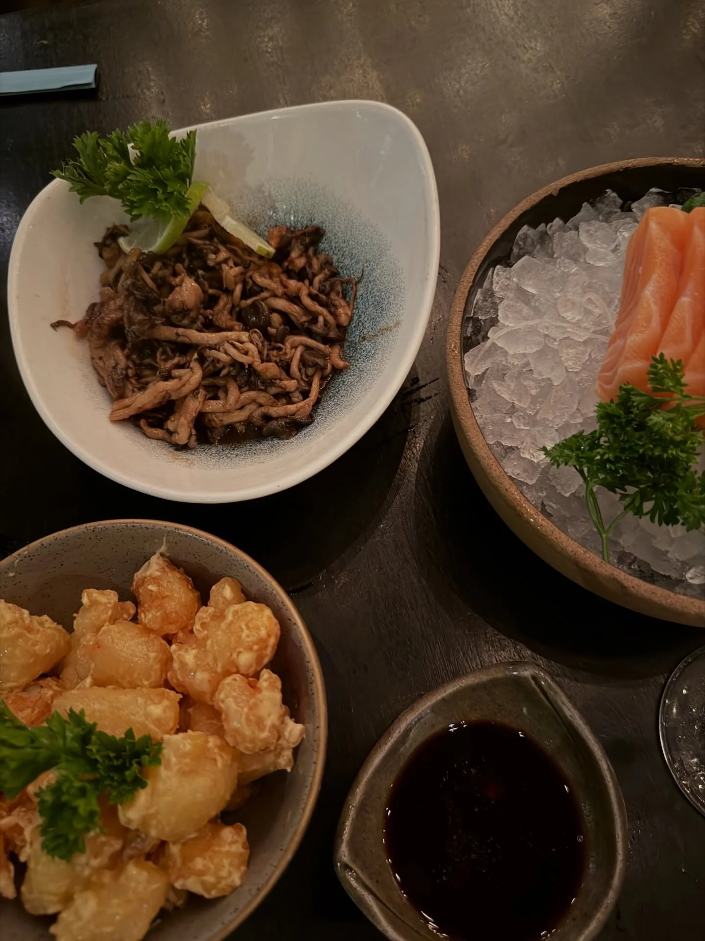 Photo by Alini Bosko on February 17, 2026. May be an image of anchovies, sashimi, seaweed and text.