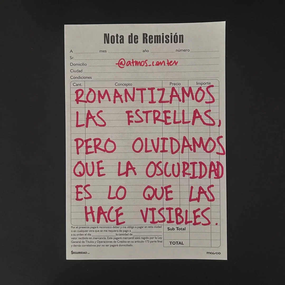 Photo shared by Almu Solis on February 20, 2026 tagging @atmos_center. May be a meme of poster, book and text.