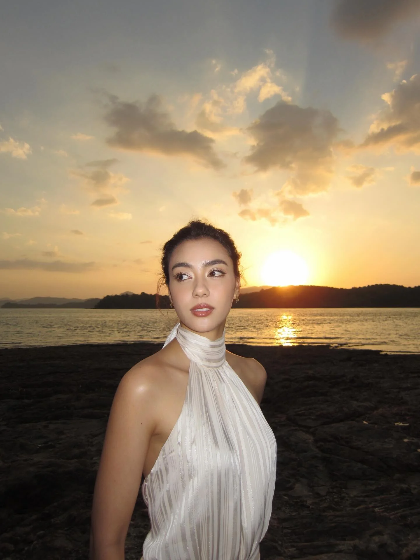 Photo by Amanda Obdam on March 18, 2026. May be an image of one or more people, makeup, gown, dress, sarong, outdoors and text.