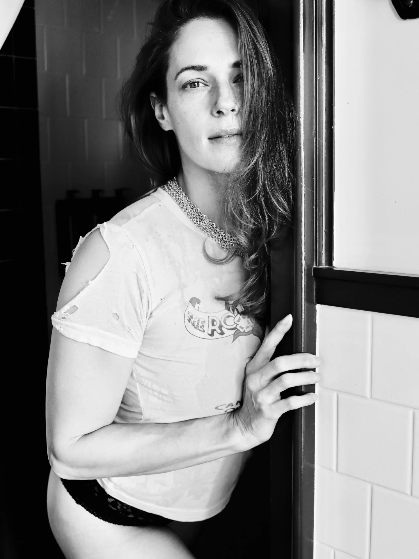 Photo shared by the bare magazine on March 11, 2026 tagging @amanda.righetti, @freehandhotels, @tina_turnbow, and @nowscreamingpv. May be a black-and-white image of bathtub and text.