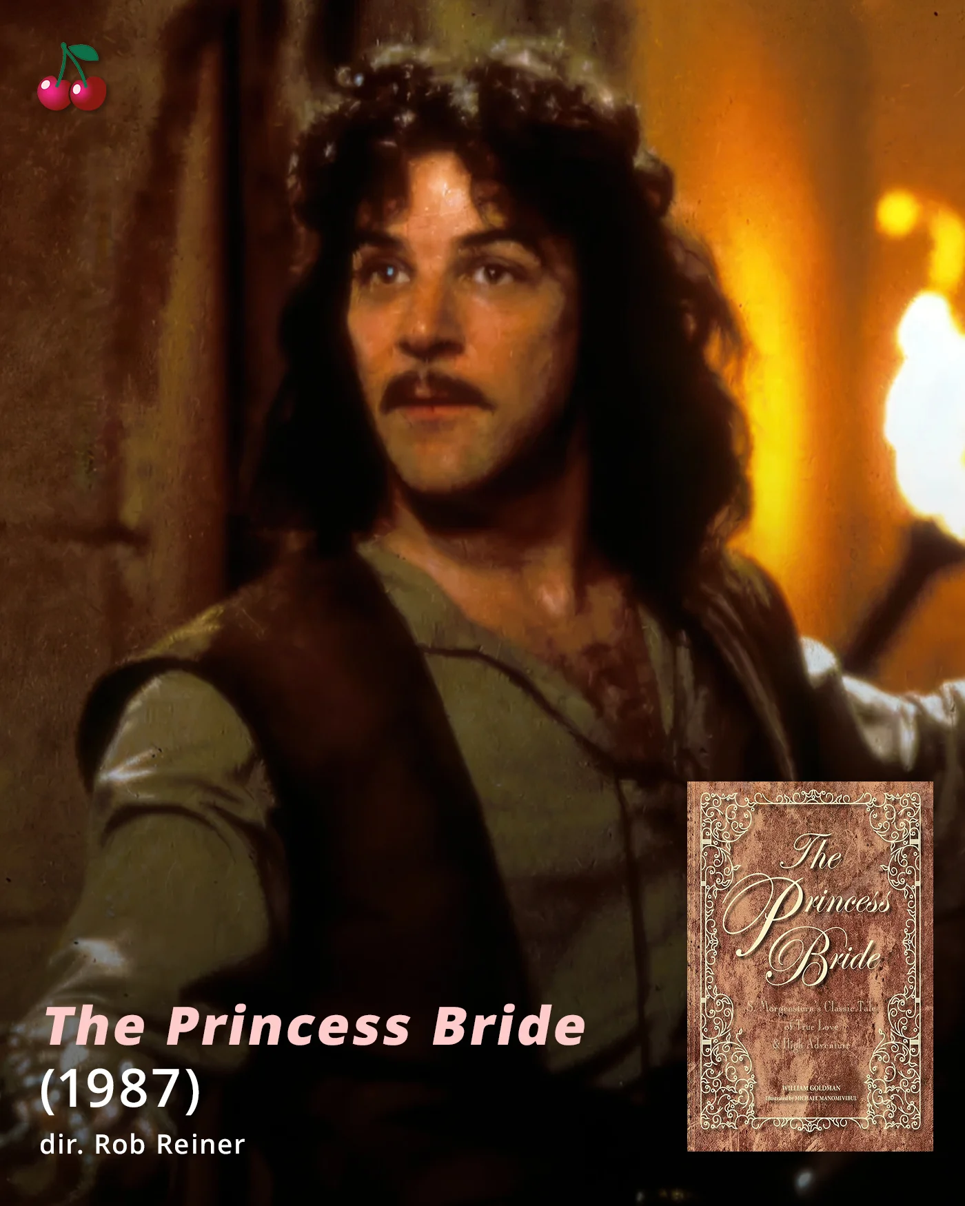 Photo shared by CherryPicks on March 18, 2026 tagging @mandypatinkin. May be an image of poster, costume and text that says 'The Pemи rincess Bride The Princess Bride (1987) dir. dir.RobReiner Rob Reiner ไอสเทร'.