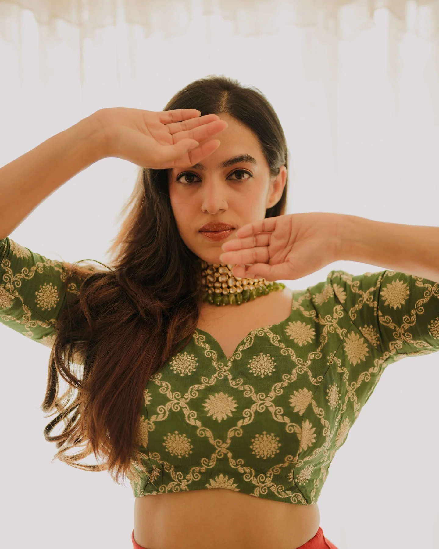 Photo by Amitha Mathew Jobin on March 12, 2026. May be an image of one or more people, makeup and text.