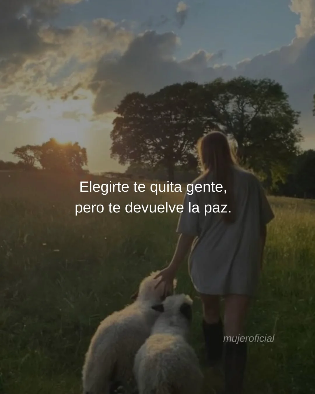 Photo by Amor Liviano on March 05, 2026. May be a meme of text that says 'Elegirte te quita gente, pero te devuelve la paz. mujeroficial mu'.