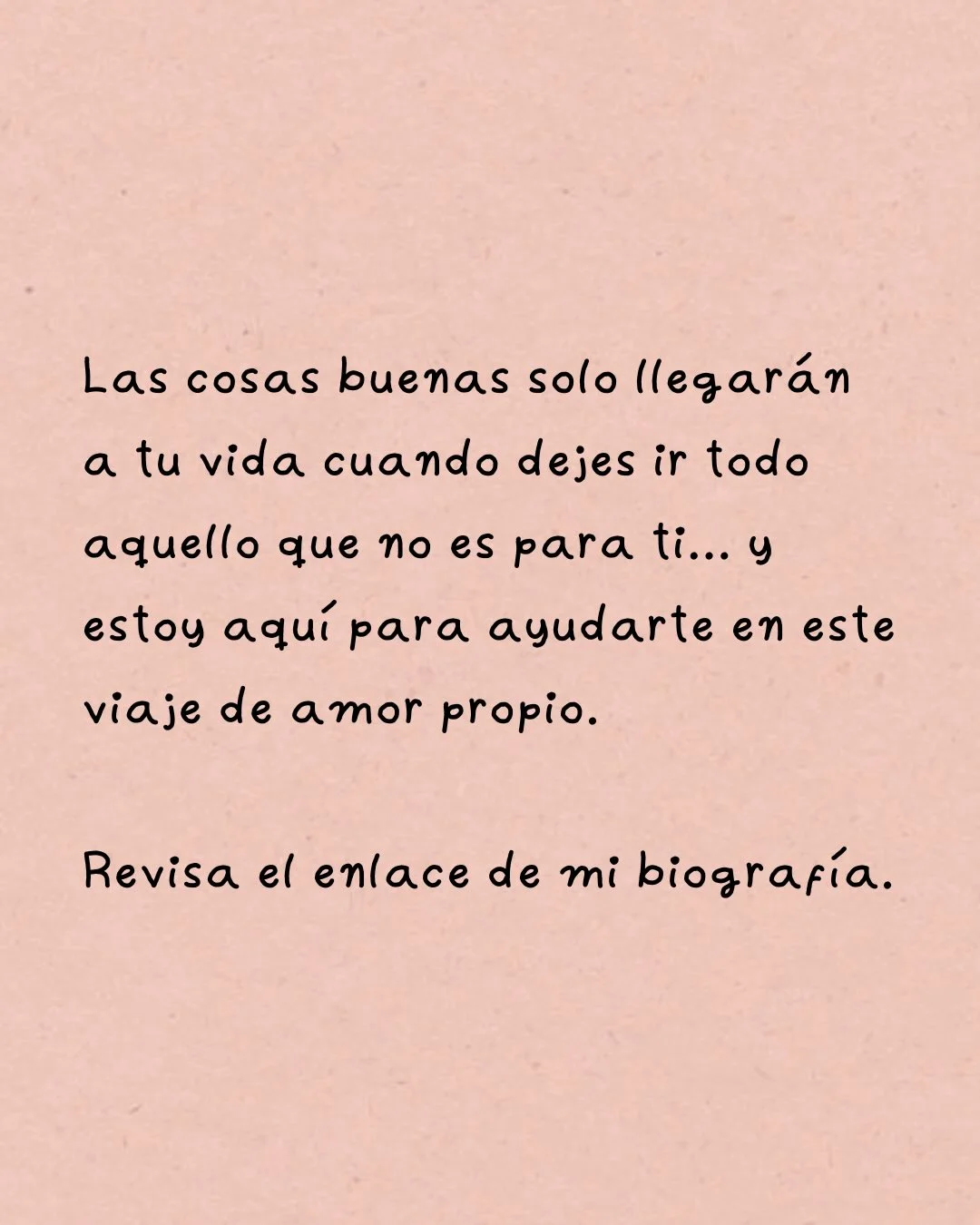Photo by Amor Liviano on February 27, 2026. May be a doodle of text that says 'Las cosas buenas solo llegarán a tu vida cuando dejes ir todo es para ti... y aquello que no estoy aquí para ayudarte en este viaje de amor propio. Revisa el enlace de mi biografía.'.