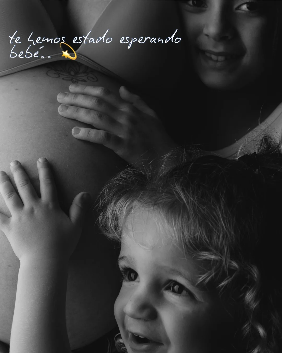 Photo by Amor del bueno✨ on March 21, 2026. May be a black-and-white image of baby, pie and text that says 'te hemos estado esperando Sesé..'.