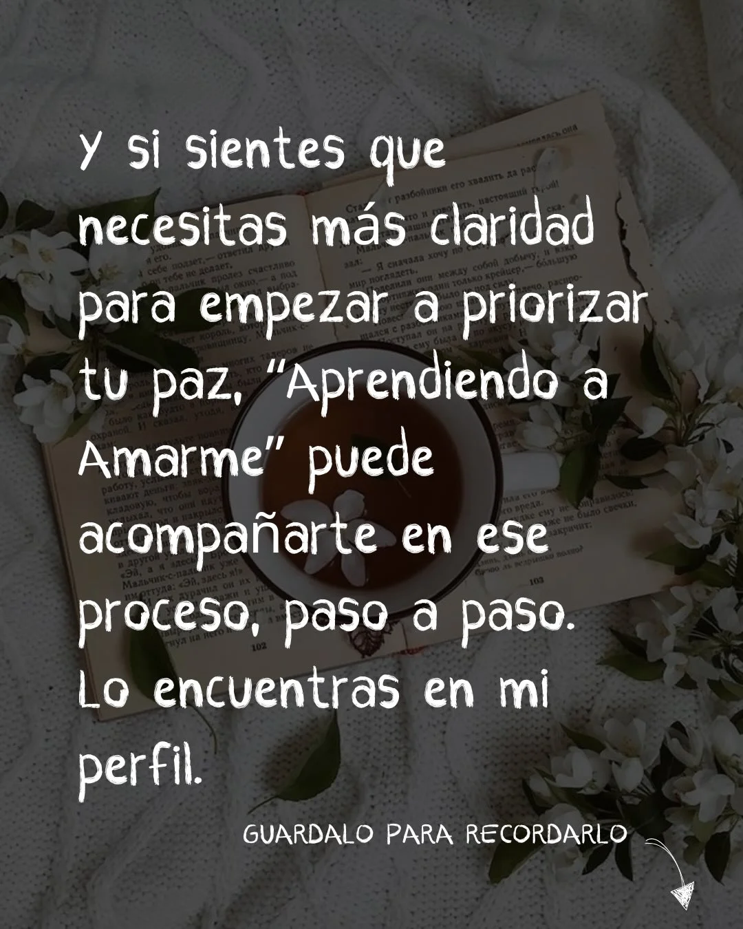 Photo by ILUSTRACIONES - DIBUJOS on March 10, 2026. May be a meme of pie and text that says 'y si sientes que necesitas más claridad para empezar a a priorizar tu paz, "Aprendiendo a Amarme" puede acompañarte en ese proceso, paso a paso. Lo encuentras en mi perfil. GUARDALO GUARDALO PARA RECORDARLO'.