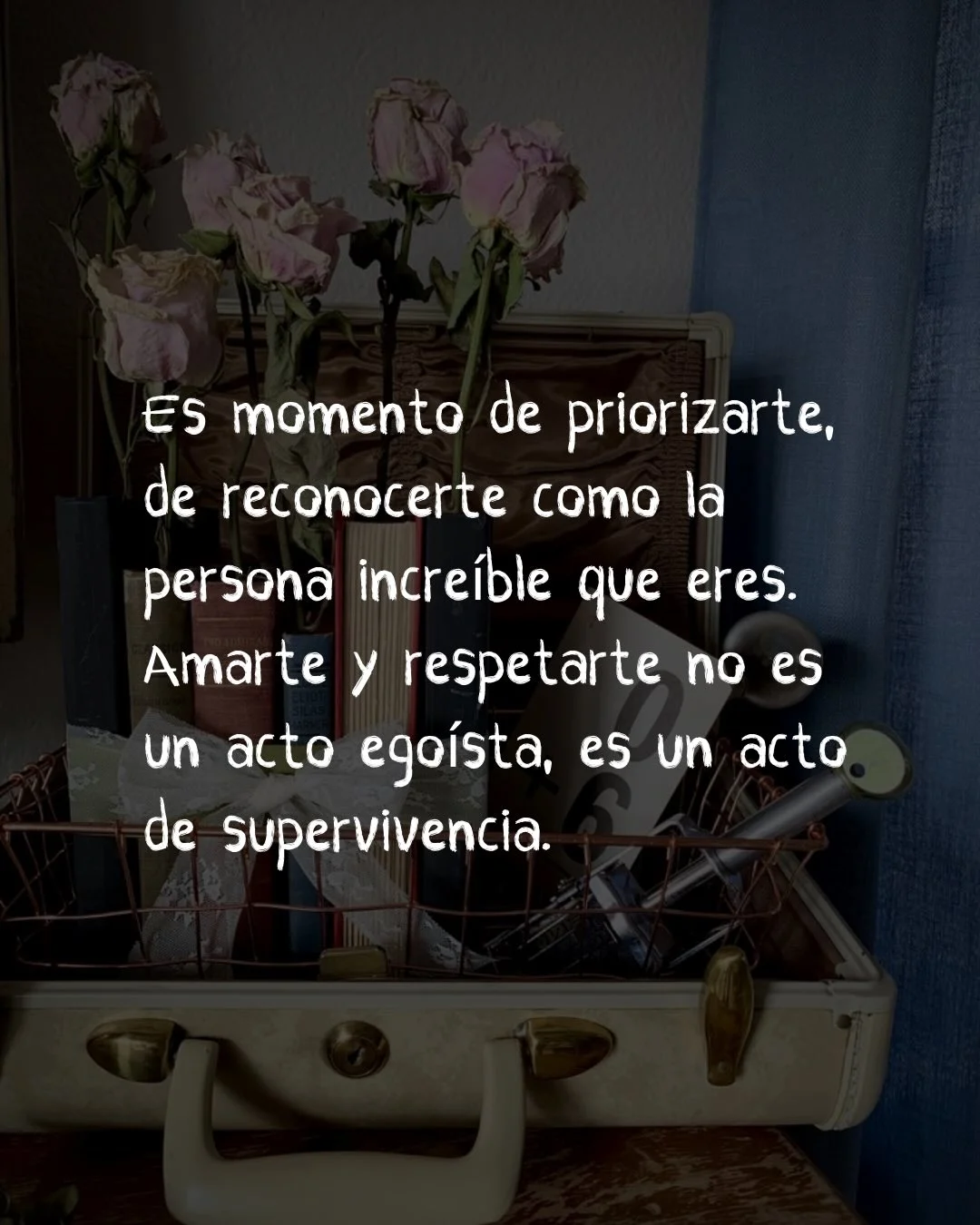 Photo by ILUSTRACIONES - DIBUJOS on March 11, 2026. May be a meme of suitcase and text that says 'ES momento de priorizarte, de reconocerte como la persona increíble que eres. Amarte y respetarte no no es un acto egoísta, es un acto de supervivencia.'.