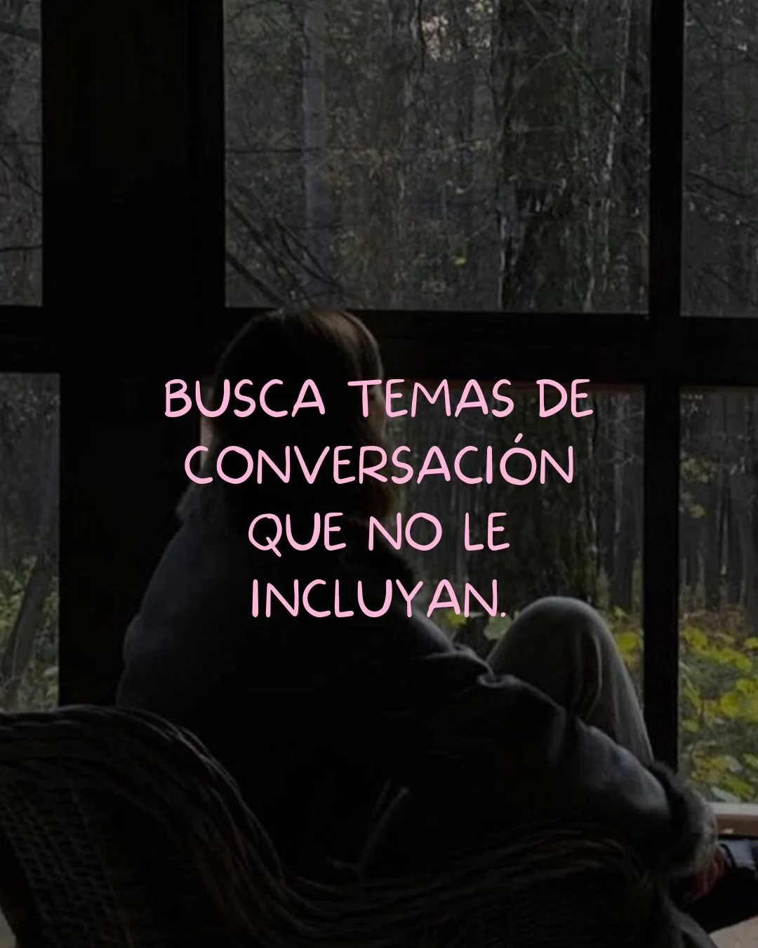 Photo by ILUSTRACIONES - DIBUJOS on March 17, 2026. May be a meme of text that says 'BUSCA TEMAS DE CONVERSACIÓN QUE NO LE INCLUYAN.'.