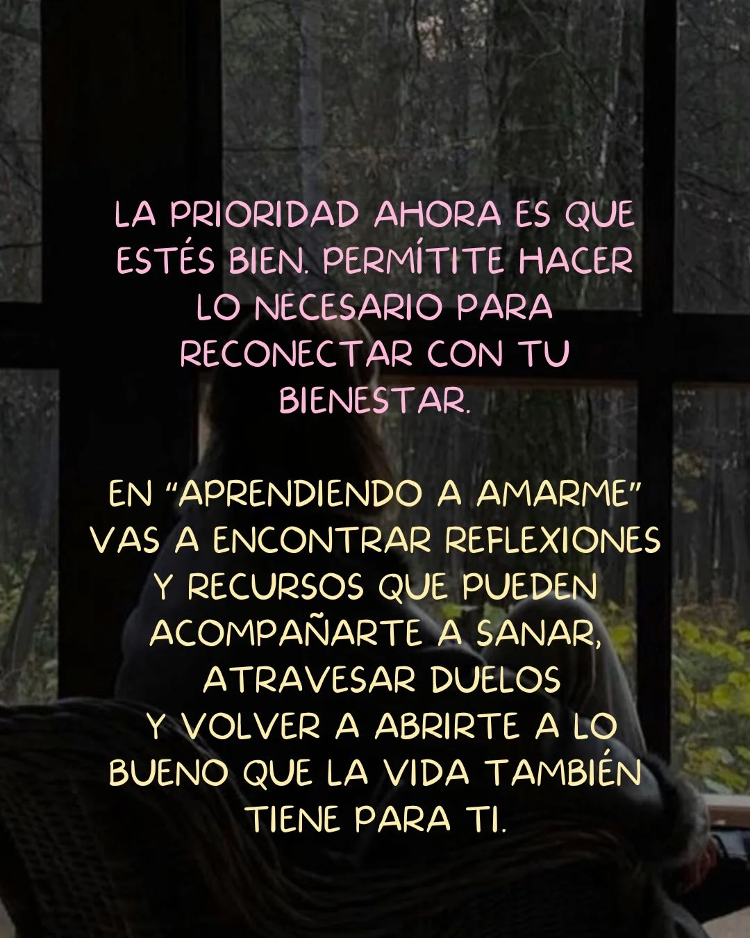 Photo by ILUSTRACIONES - DIBUJOS on March 17, 2026. May be a meme of pie and text that says 'LA PRIORIDAD AHORA ES QUE ESTÉS BIEN. PERMÍTITE HACER LO NECESARIO PARA RECONECTAR CON τυ BIENESTAR. EN "APRENDIENDO A AMARME" VAS A ENCONTRAR REFLEXIONES Y RECURSOS QUE PUEDEN ACOMPAÑARTE A SANAR, ATRAVESAR DUELOS Y VOLVER A ABRIRTE A LO BUENO QUE LA VIDA TAMBIÉN TIENE PARA TI.'.