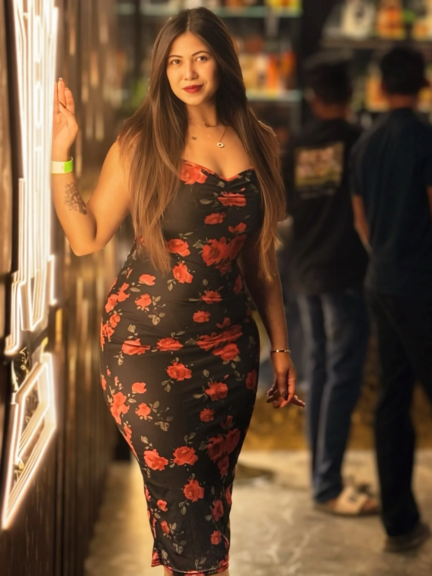 Photo shared by Amrita Singh on February 19, 2026 tagging @revolvepune, and @drink_of_thrones. May be an image of one or more people, skirt, sundress, dress and text.