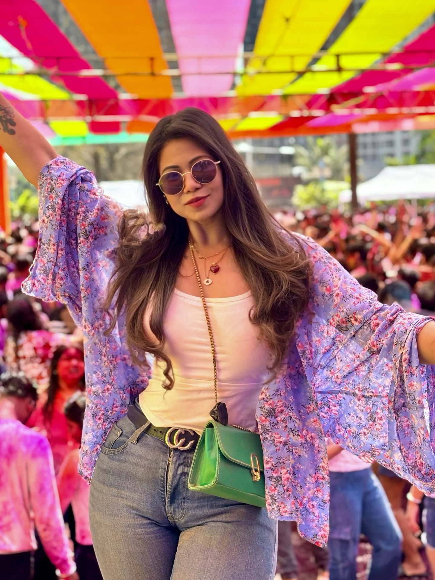 Photo shared by Amrita Singh on March 03, 2026 tagging @thesunshine_media, and @hoteltiptopinternational. May be an image of one or more people, hair, people smiling, eyewear, top, crowd and text.