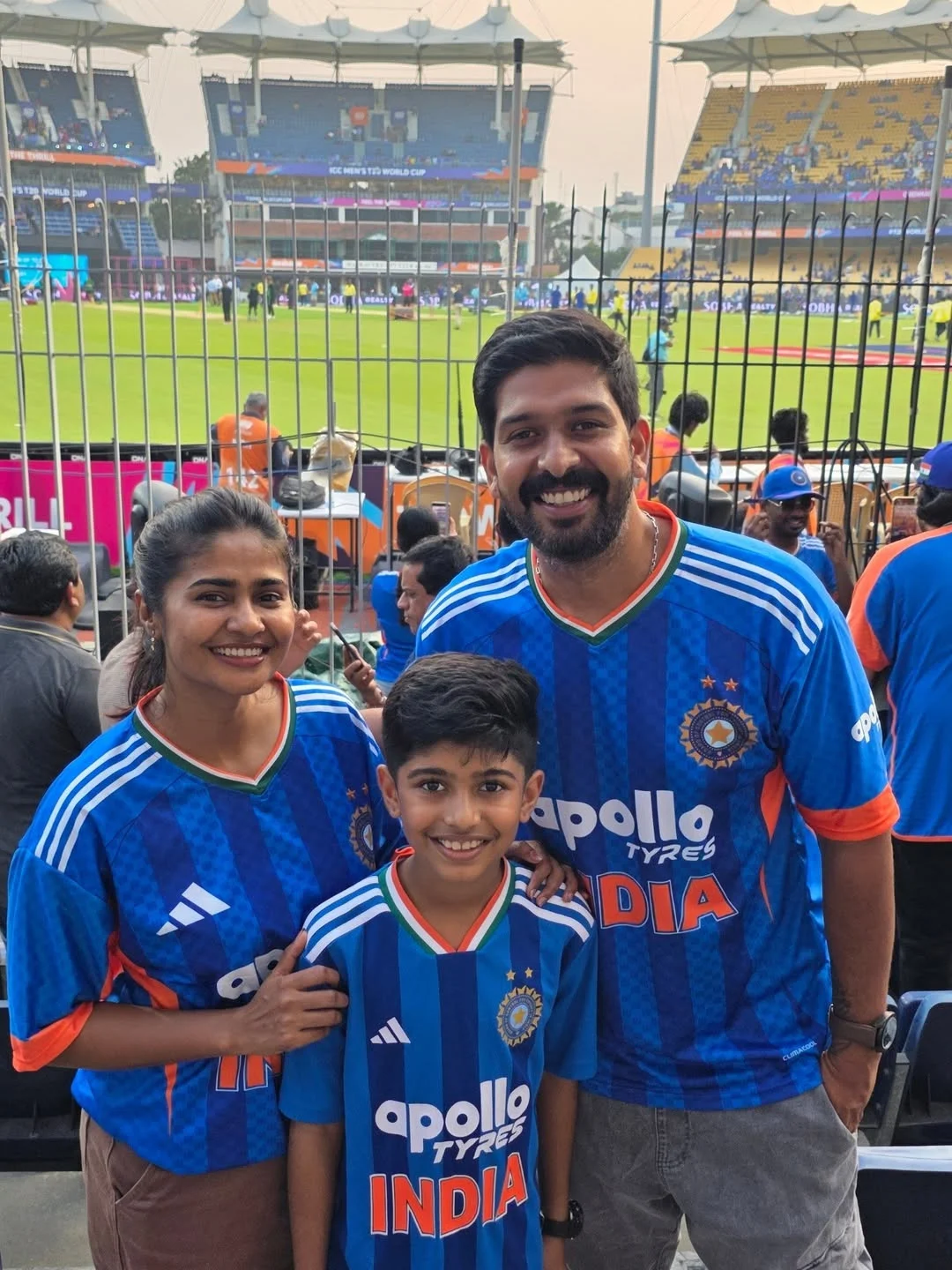 Photo shared by Abishek Chandamarakshan on February 26, 2026 tagging @amruthaabishek. May be an image of soccer, stadium and text that says 'N00H apollo TYRES DIA VII apollo INDIA'.