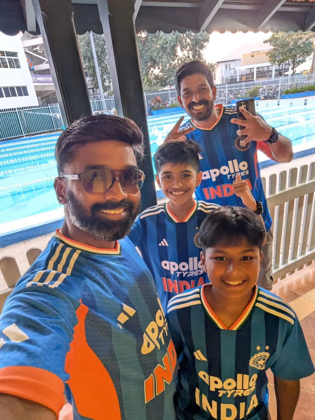 Photo by Abishek Chandamarakshan on February 26, 2026. May be a selfie of one or more people, beard, sports equipment and text.