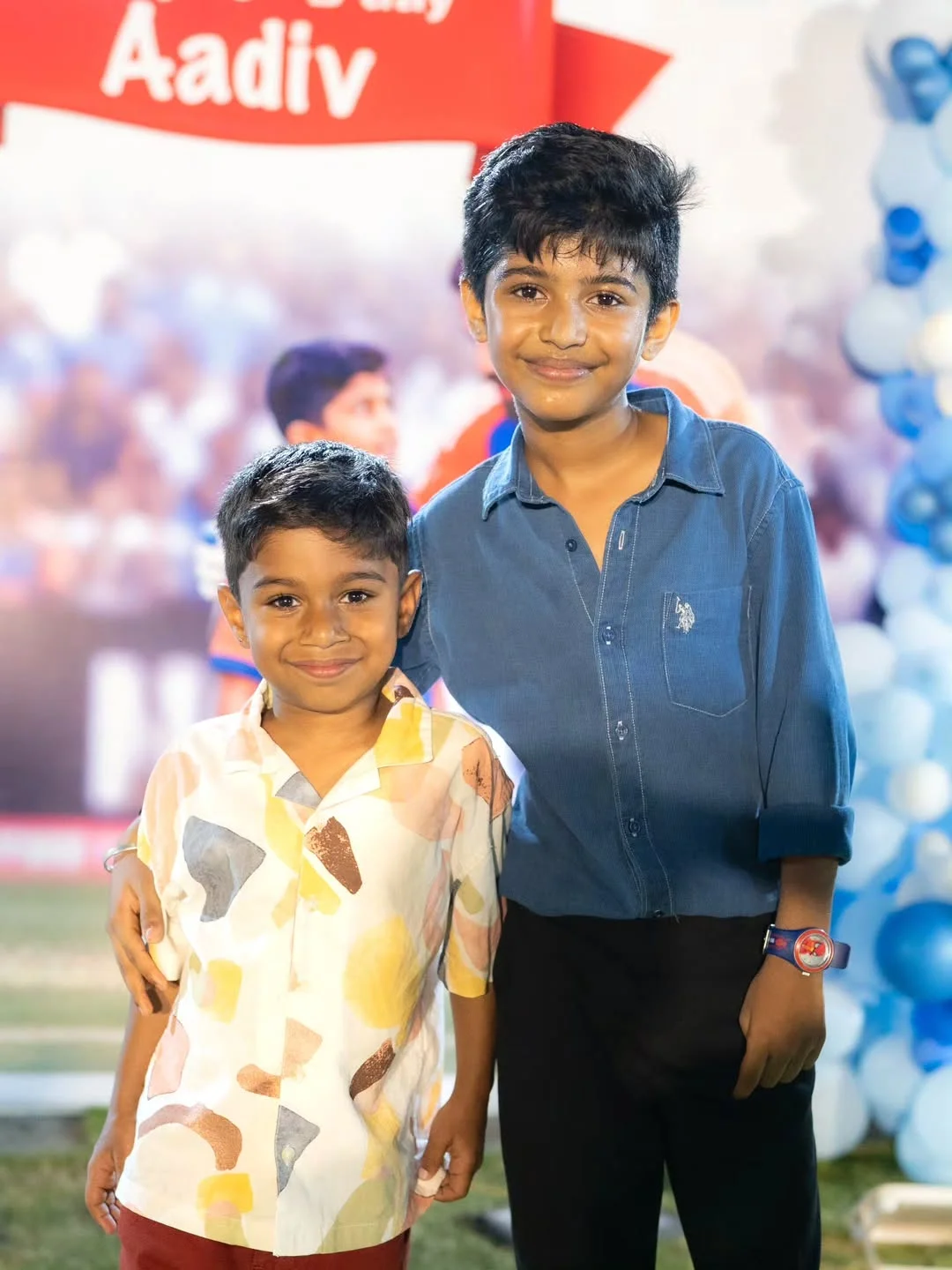 Photo by Abishek Chandamarakshan on February 27, 2026. May be an image of child, smiling, standing, picnic and text that says 'Aadiv'.